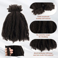 Cheveux Afro Kinky 4C Mixtes en Vrac 20 Pouces 100g Texture Naturelle Extension de Cheveux à Tresser Vente en Gros ANNA