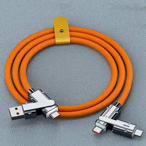 Kabel pengisian daya Cepat tipe C, kabel pengisian daya Cepat tipe c, kabel A ke USB C, Aloi seng, tampilan LED rotasi 180