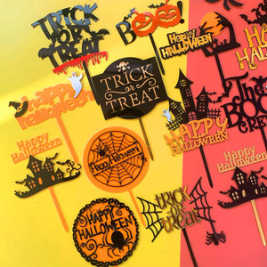 ของตกแต่งเค้กอะคริลิคธีมฮาโลวีนรูปน้ำผึ้งและของหวาน ของตกแต่งปาร์ตี้ฮาโลวีน แฮปปี้ฮาโลวีน ทริคออร์ทรีท - Product Image 3