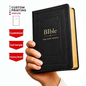 <span class=keywords><strong>Biblia</strong></span> Sagrada con Cubierta de Cuero Genuino, Diseño Nuevo, Personalizada de Fábrica, con Logotipo Estampado en Caliente y Costuras Doradas, Impresión de Libros, Gran Venta - Product Image 1