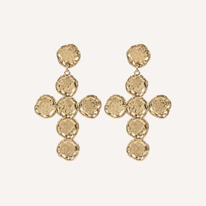 Pendientes Minimalistas de Acero Inoxidable Dorado YFB E560, 6.3 cm de Largo, Joyería de Moda para Primavera/Verano - Product Image 1