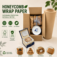 Rouleaux de papier nid d'abeille recyclables et durables, double épaisseur, pour un emballage durable, solution économique pour tous vos emballages