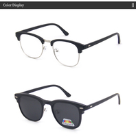 TR90 Lunettes de soleil magnétiques légères 5 en 1 Lunettes de soleil polarisées à clipser pour la conduite en vision nocturne Comprend un sac