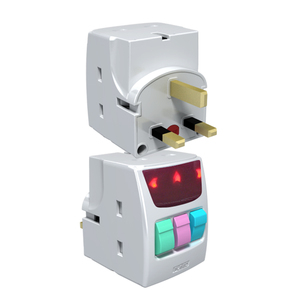 New Style UK Tiêu Chuẩn 3 Outlet Tường Cắm <span class=keywords><strong>Adapter</strong></span> Extender Cá Nhân Chuyển Đổi Điều Khiển Mini Ổ Cắm Cắm Với Ánh Sáng - Product Image 5