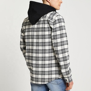 Veste en laine pour hommes avec capuche avec cordon de serrage détachable fermeture éclair <span class=keywords><strong>surchemise</strong></span> d'hiver avec décoration à motif 3D vente en gros - Product Image 2