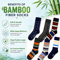 Chaussettes en bambou de qualité supérieure pour hommes, chaussettes habillées personnalisées, chaussettes respirantes en fibre de bambou pour affaires