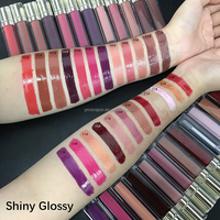 Tubes liquides en gros, pigments de luxe, verre de couleur changeante, brillant à lèvres, marque privée, base rose, vente en gros