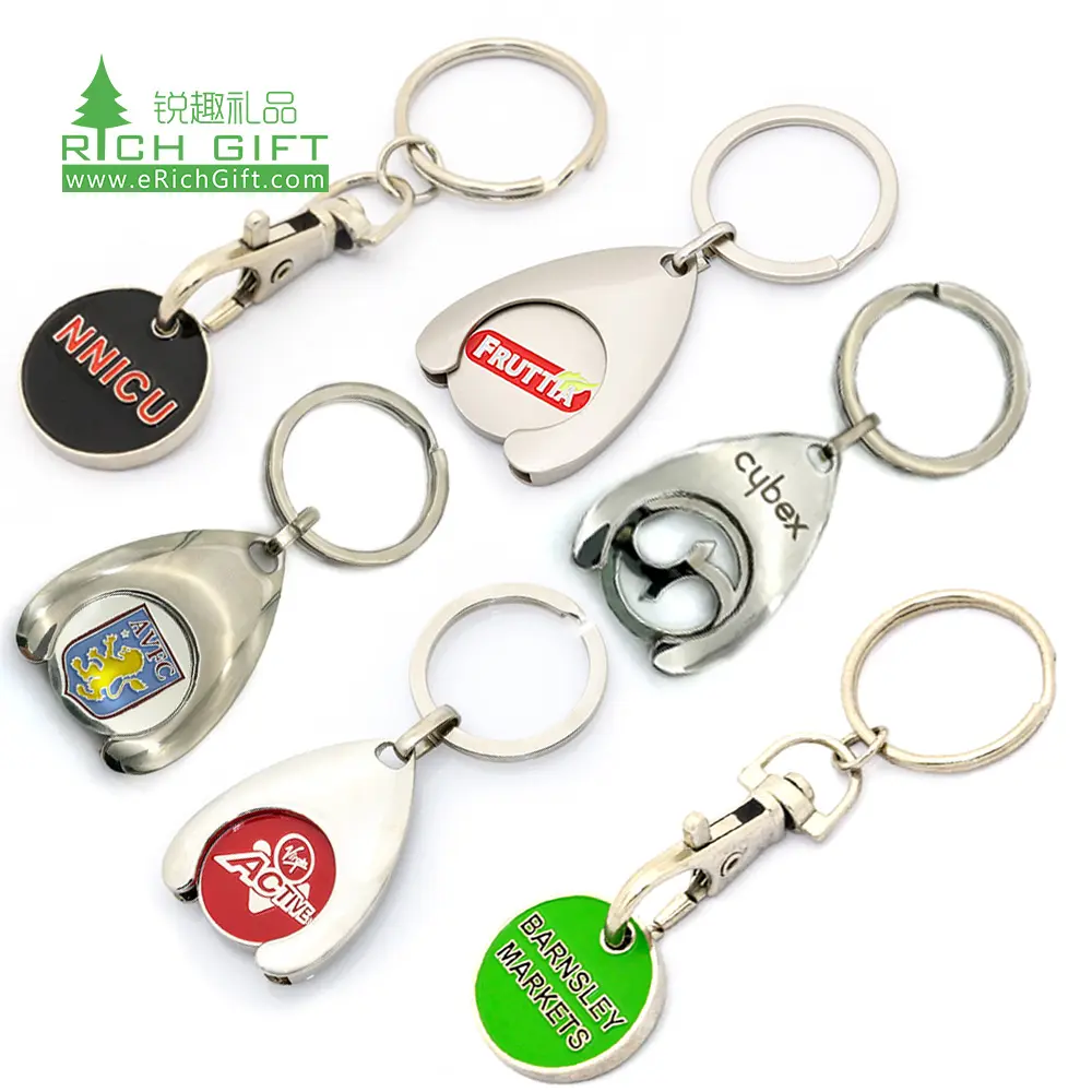 Promosyon hediyelik eşya hediye mıknatıs sikke metal arabası jetonu tutucu anahtarlık özel logo süpermarket alışveriş arabası anahtarlık paraları