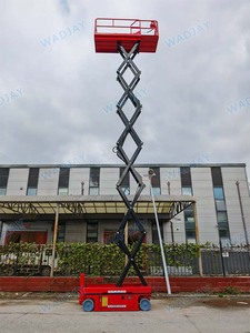 Plataforma Elevadora de Tijera Eléctrica Wadjay, Altura de Trabajo de 8 m, Construcción de Acero, Capacidad para 2 Personas, Plataforma de 1300x700 mm, Pocas Horas de Uso - Product Image 4