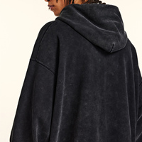 Streetwear de haute qualité personnalisé polaire vierge Vintage lavage à l'acide soleil fané poches en détresse sweats à capuche et sweat-shirts pour hommes