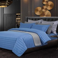 Parure de lit en velours brodé 2025, housse de couette à rayures, couvre-lit blanc d'hôtel, drap de lit, draps d'hôtel blancs