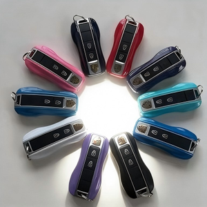 Vente en gros de clés télécommandées 1801 noires et roses avec trois boutons et lampe torche LED pour système d'alarme de voiture - Product Image 5