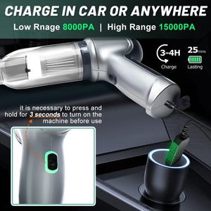 Aspirateur de voiture puissant sans fil, souffleur et aspirateur haute puissance, multifonction, portable, pour voiture et ordinateur portable - Product Image 4