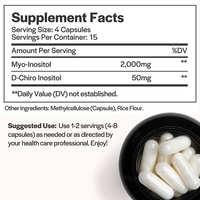 Capsules de Mélange de Myo-Inositol et de D-Chiro-Inositol Pur 40:1, Marque Privée OEM, Complément Alimentaire pour l'Équilibre Hormonal Pré-Conceptionnel pour Femmes