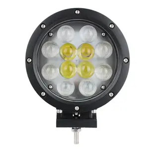 Lampu sorot LED 12 volt sepeda motor, lampu kerja LED cahaya 12 v 7 "60 w untuk truk banjir 12 volt