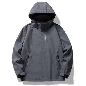 Nouvelle <span class=keywords><strong>veste</strong></span> décontractée écologique pour hommes et femmes, à motif de points, avec capuche amovible, coupe-vent et respirante pour l'extérieur - Product Image 3