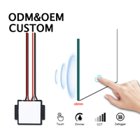 Variateur de lumière tactile capacitif 12V 36W pour éclairage LED intelligent, interrupteur à gradation progressive trois couleurs pour meubles et miroirs de courtoisie