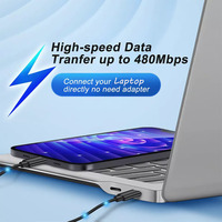 6 en 1 Multiport Multifunción Usb C Kit de carga y cable de datos 60W Adaptador de teléfono de carga rápida Kit de cable de carga