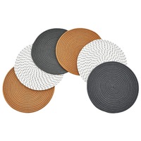 Sets de table ronds tressés, sets de table de cuisine, dessous de plat pour casseroles et poêles chaudes