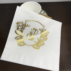Offre Spéciale Logo personnalisé élégant jetable blanc couleur naturelle <span class=keywords><strong>serviette</strong></span> <span class=keywords><strong>en</strong></span> <span class=keywords><strong>papier</strong></span> épais taille 16.5cm pour la Saint-Valentin Halloween Pâques - Product Image 1