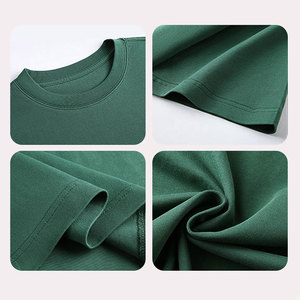 AMCLEVER Nueva Llegada <span class=keywords><strong>Camiseta</strong></span> Básica de Algodón Puro 260GSM para Hombre, Corte Holgado Informal, Manga Corta para Verano - Product Image 5