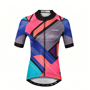 Colorfast Sublimation Unisex Tie Dye Bike Jersey Germ Resistant Thread for Rough Off-<b>Road</b> All-Gender Summer MTB Trail Riding - Product Image 2