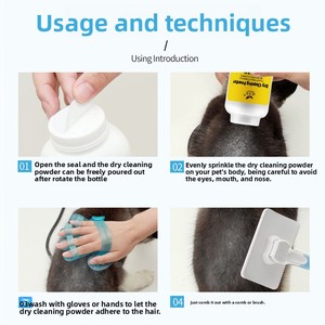 Shampooing <span class=keywords><strong>sec</strong></span> pour chiens et chats 260g Formule sans eau pour chiots et chatons Nettoie en douceur Laisse un parfum frais - Product Image 4