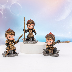 Figura de Resina de Sun Wukong de Yu Mo, Personaje de Dibujos Animados, Decoración de Escritorio, Adorno Coleccionable, Decoración del Hogar, Regalo - Product Image 2