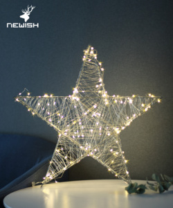 3D metal estrella 160L blanco cálido LED decoración luces al aire libre jardín vacaciones Decoración Luz gran tienda decoración del hogar Luz de vacaciones - Product Image 4