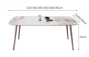 Set da Pranzo Nordico Minimalista per <span class=keywords><strong>6</strong></span> Persone con <span class=keywords><strong>Tavolo</strong></span> in Marmo e Sedie, Arredamento Ecologico per Sala da Pranzo - Product Image 4