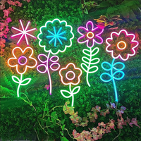 Lampu tanda Neon mawar kustom lampu akrilik untuk iklan dekorasi dinding lampu Strip LED untuk toko bunga rumah sakit kamar