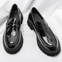 Mocassins à semelle épaisse, taille 38-46, chaussures habillées en cuir classiques et élégantes pour hommes