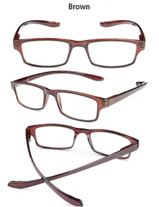Aangepaste Trendy Unisex Leesbril Plastic Monturen Plastic Pc Opvouwbare Leesbril