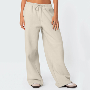 Hesayep personnalisé femmes polaire doublé pantalons de survêtement hiver chaud jambe large pantalons de survêtement Baggy pulls décontractés femmes - Product Image 3