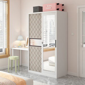 Muebles de dormitorio de lujo modernos, organizador de armarios de tamaño personalizado con espejo para uso en apartamentos o hoteles - Product Image 5