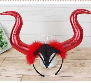 Halloween dekorative Teufel Horn Haarband Prom Party Requisiten große Kuh Horn Kopfschmuck - Product Image 6