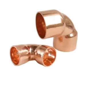 Factory Price T2 99% Pure Copper Elbow High Quality Industrial T2 Pure Copper <b>Pipe</b> Fitting Copper Elbow - Product Image 2