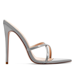<span class=keywords><strong>Sandali</strong></span> con Tacco Alto a Stiletto a Punta con Cinturini <span class=keywords><strong>Taglia</strong></span> <span class=keywords><strong>Grande</strong></span> per Donne - Product Image 3