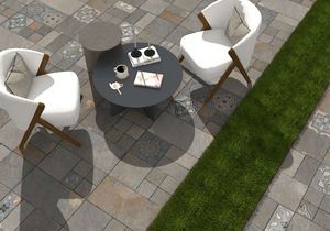 Baldosas de Porcelana para Exteriores Contemporáneas, Acabado Brillante, Imitación de Piedra, Antideslizantes, Instalación Adhesiva, 300x600mm, con Bordes - Product Image 3