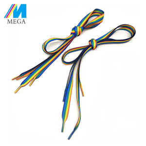 사용자 정의 인쇄 로고 무지개 다채로운 운동화 신발 끈 폴리에스터 승화 끈 리본 일상 캐주얼 운동 사용 - Product Image 6