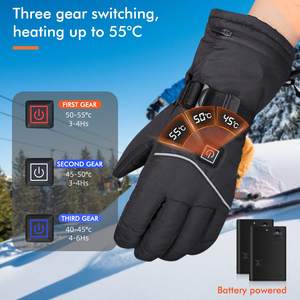 Gants de ski chauffants imperméables pour hommes et femmes, chauffe-mains à écran tactile lavable, coupe-vent, caractéristiques de l'arthrite pour moto - Product Image 4