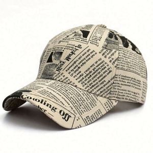 Gorras para Hombre y Mujer, Primavera Verano, Moda Retro, Gorra de Béisbol con Diseño de Periódico, Gorra Coreana para Deportes al Aire Libre, Protección Solar - Product Image 6
