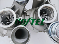 Turbocharger Upgrade Heavy Duty Stage 2 1000HP untuk BMW M5 M6 X5M X6M S63 800076 800075 7846918AI03 7850317 7848113 7849044
