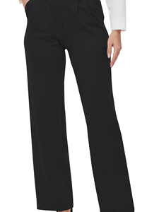 Pantalon large pour femme, taille haute, devant plat, longueur cheville, respirant, pour le bureau et les tenues décontractées - Product Image 1