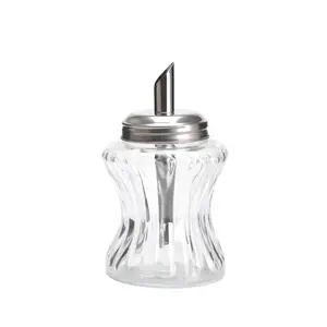 6 oz Sugar Shaker Glass Spice Jar con tapa de metal para Cocina - Product Image 1