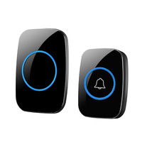 Sonnette de porte audio sans fil intelligente pour la maison, 38 mélodies, interphone vidéo étanche IP44, nouveau design noir et blanc, en promotion