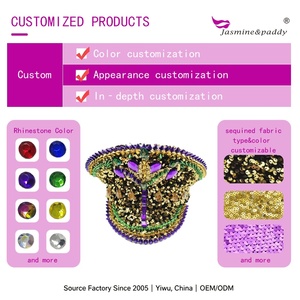 Cappello da Capitano per Festa di Mardi Gras, Design Y2K Punk con Rivetti e Paillettes, in Poliestere, Unisex per Festival, Carnevale e Parate - Product Image 2