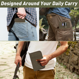 Water Resistant Waxed Canvas Notebook Cover with Pen Holder Journal Cover for Field Notes &amp; <strong>Moleskine</strong> Cahier with YKK Zipper - Product Image 6