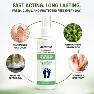 Spray Desodorante para Pies con Aceite de Árbol de Té, 100 ml, Hidratante Natural para Talones Agrietados, Control de Olores, con Logotipo Personalizado - Product Image 3