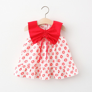 Vestido de Verano para Bebés al por Mayor, Ropa para Niñas, Vestidos de Princesa Florales con Lazo de Proveedor Chino, Como se Muestra en la Imagen - Product Image 1